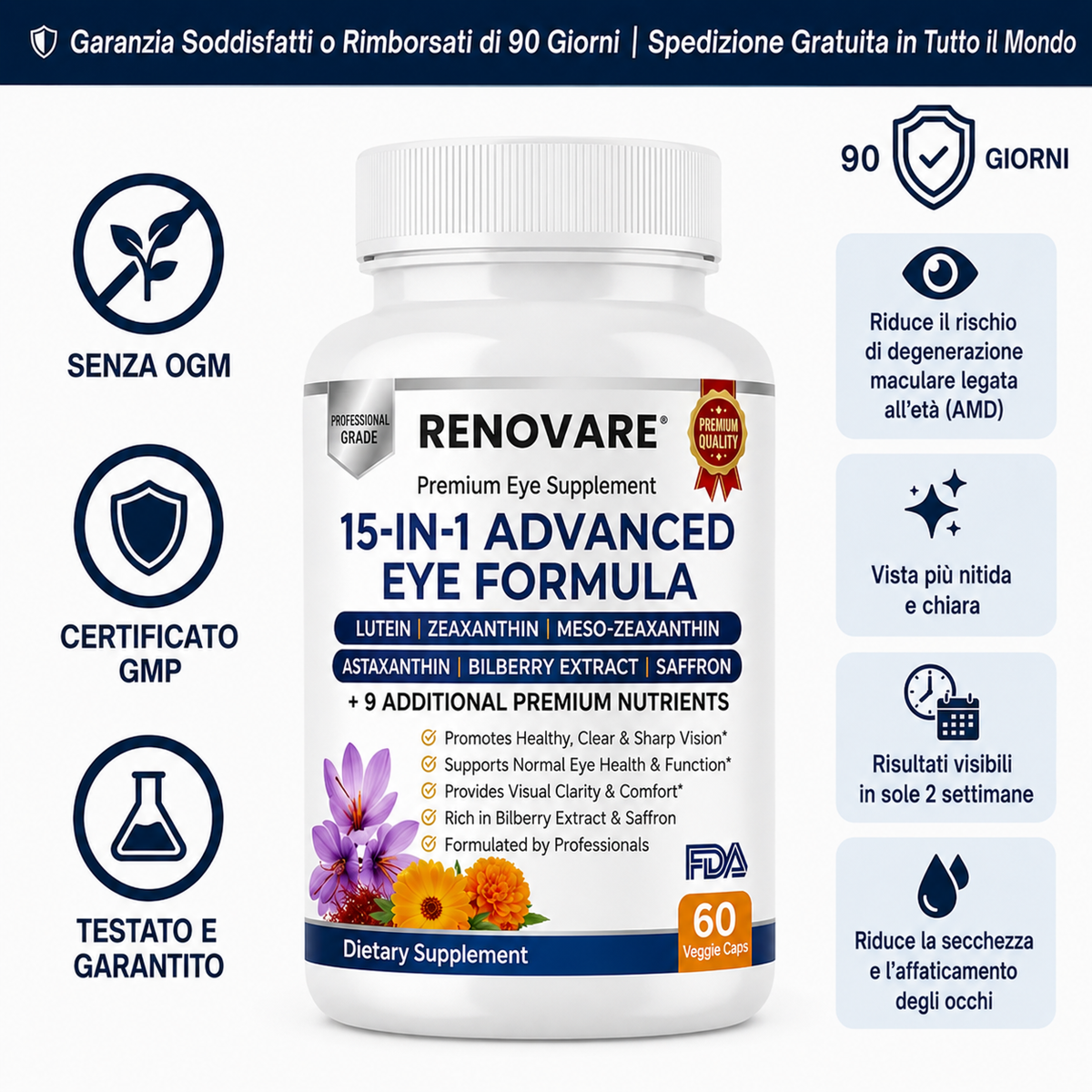 Renovare Formula Avanzata 15 in 1 per gli occhi
